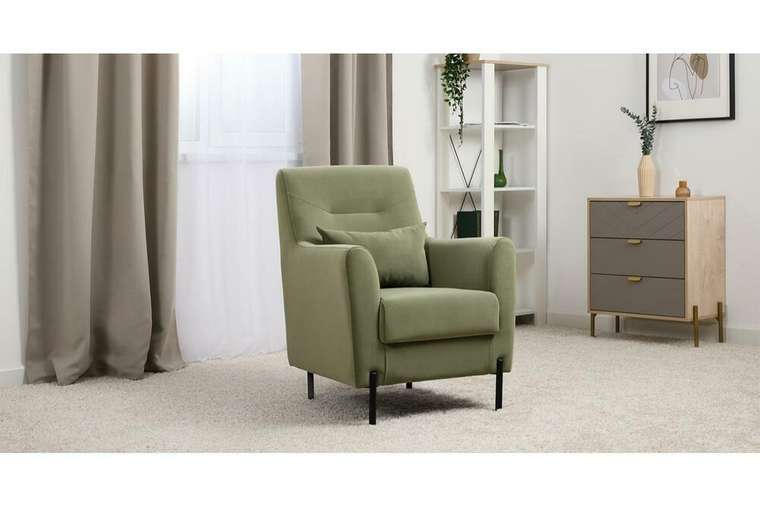 Кресло Барселона зеленого цвета