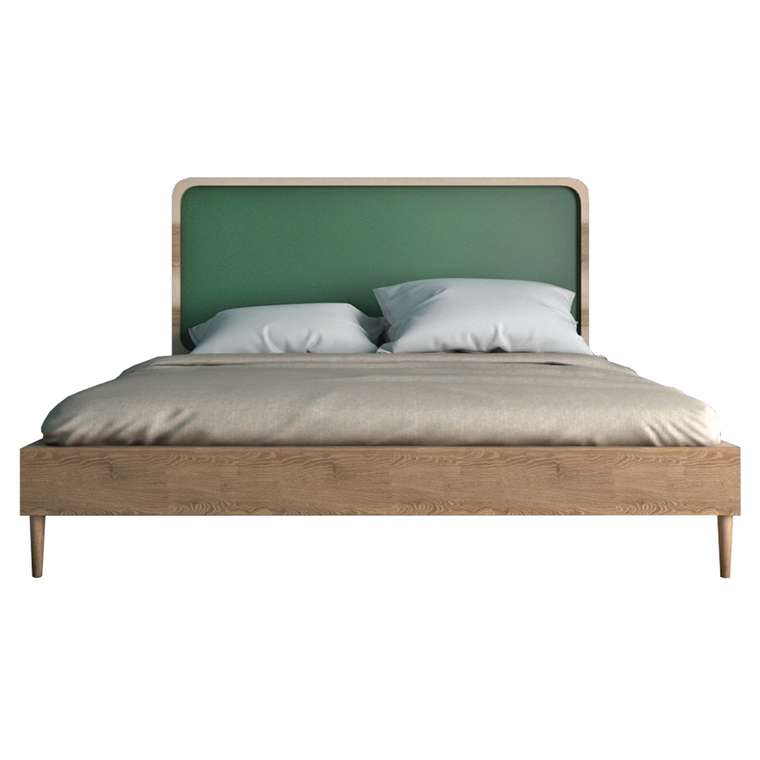 Кровать Ellipse 160*200 коричнево-зеленого цвета