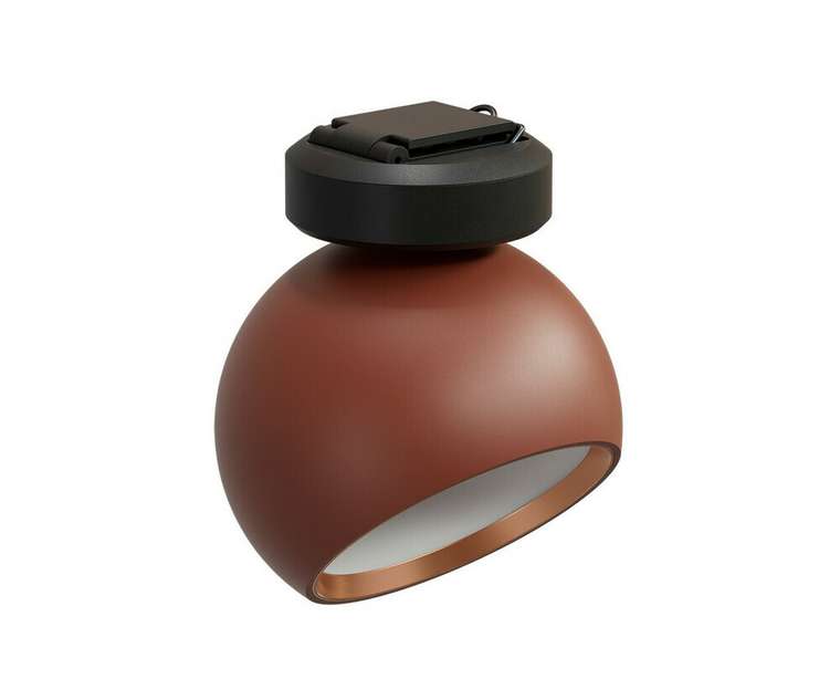 Трековый однофазный светодиодный светильник Сатори терракотовый d9,5 h18,8 Led 9W (4000K)