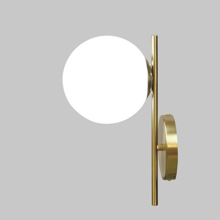 Настенный светильник со стеклянным плафоном 60147/1 латунь Marbella