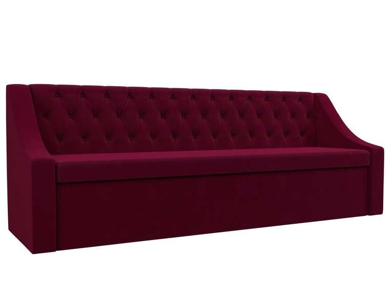 Кухонный прямой диван-кровать Мерлин бордового цвета