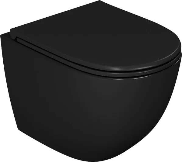Унитаз подвесной Damp;K Matrix черный, безободковый, с микролифтом