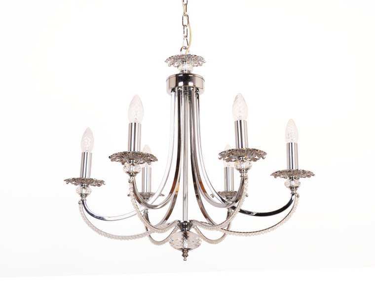 Подвесная люстра 3007/6 CHROME (металл, цвет хром)