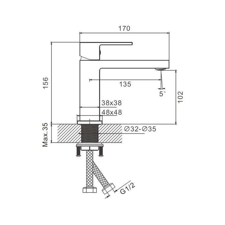 Смеситель для раковины BELZ B10658