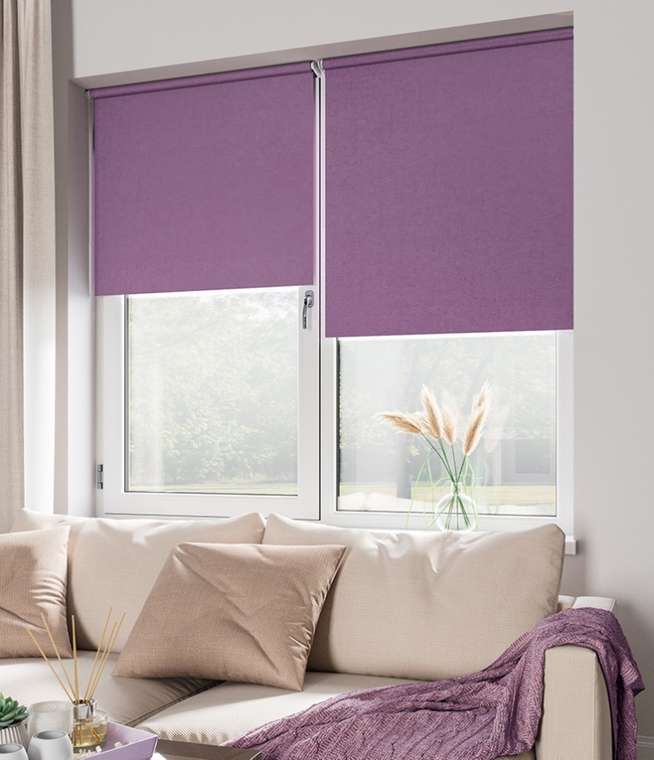 Мини Ролета Блэкаут 47х175 пурпур