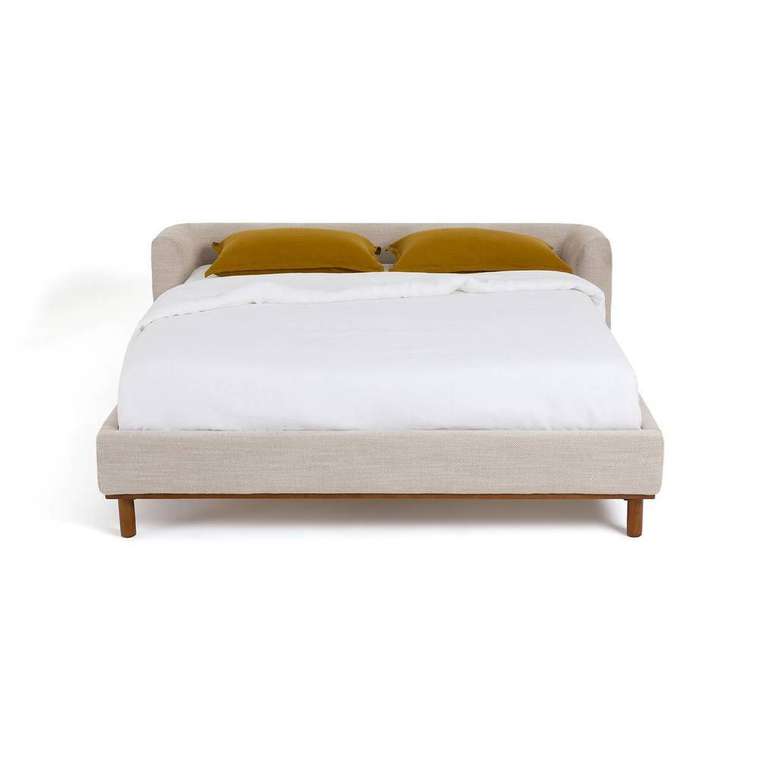 Кровать с кроватным основанием Papoo 160x200 бежевого цвета