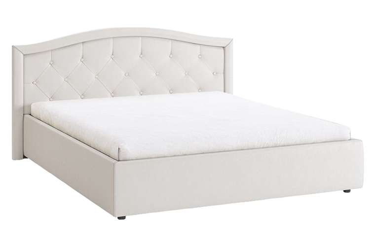 Кровать Верона 160х200 белого цвета с подъемным механизмом