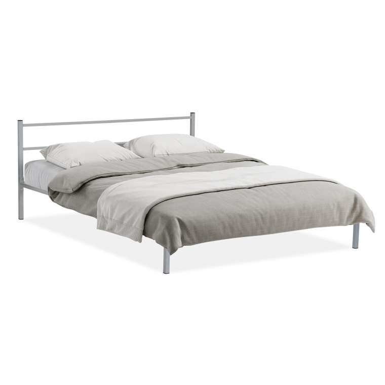 Кровать Фади 140х200 серого цвета