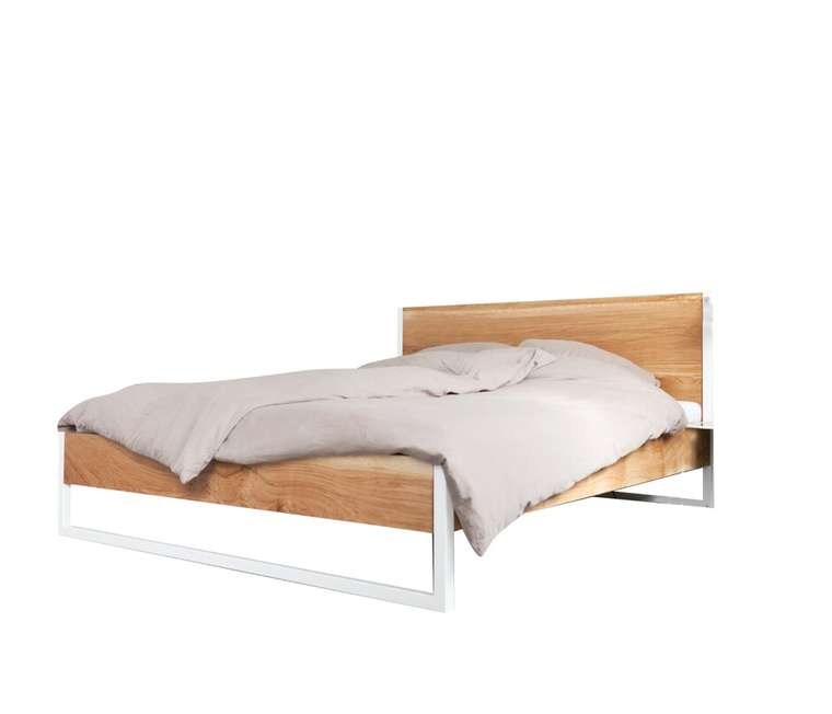 Кровать Ардено 160х200 бело-коричневого цвета