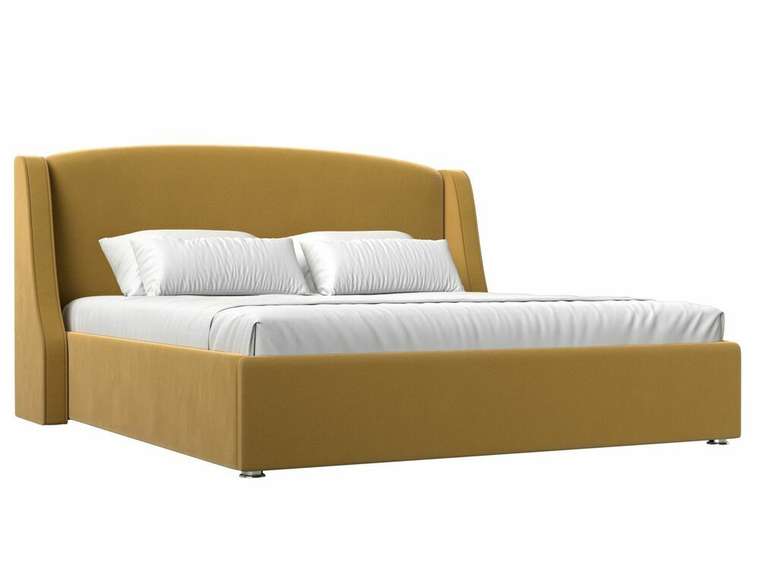 Кровать Лотос 180х200 желтого цвета с подъемным механизмом