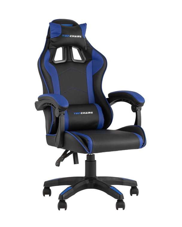 Кресло спортивное Shadow черно-синего цвета
