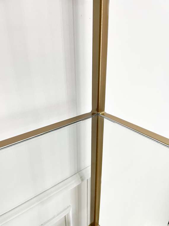 Журнальный столик "Elsa" бронзовый с зеркалом (450х450х450)