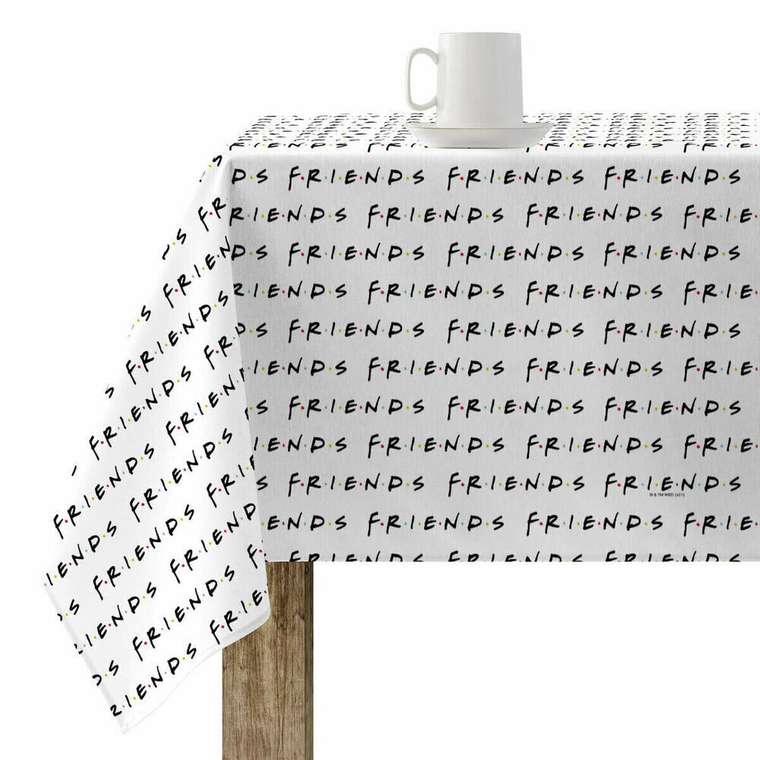 Скатерть устойчивая к пятнам  Friends White Разноцветный 300 x 150