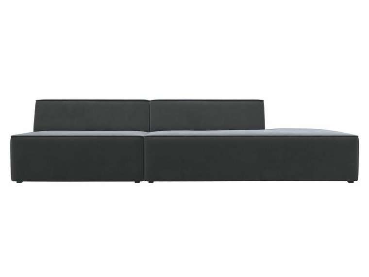 Прямой модульный диван Монс Модерн серого цвета правый