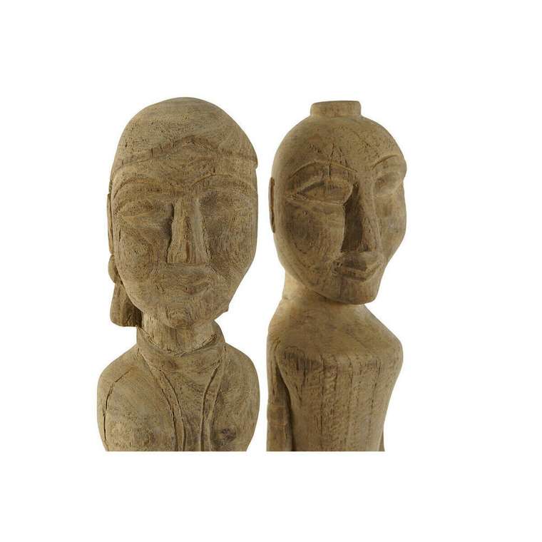 Декоративная фигура Натуральный 7,5 x 7,5 x 50 cm статуя (2 Предметы)