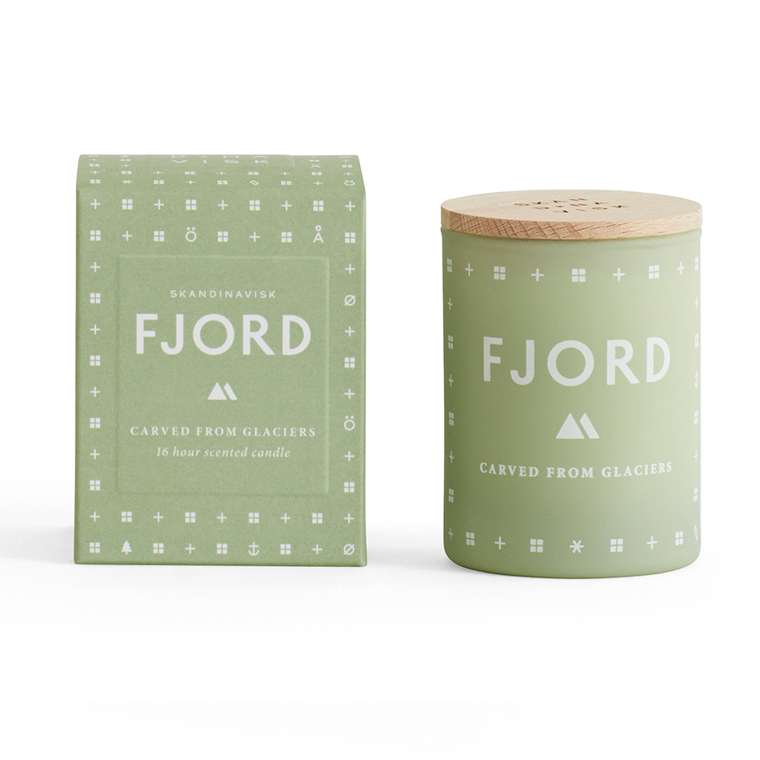 Свеча ароматическая Fjord зеленого цвета с крышкой