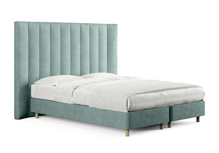 Кровать Barbara 160х200 мятного цвета с двумя основаниями