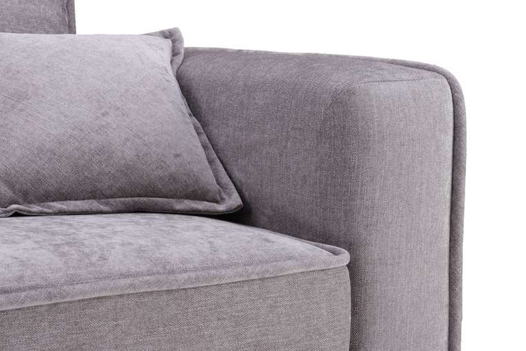 Прямой диван-кровать Скайфол премиум серого цвета