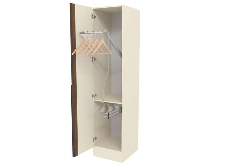 Шкаф с лифтом и брючницей Азарт Ш550.3 цвета сатин левый