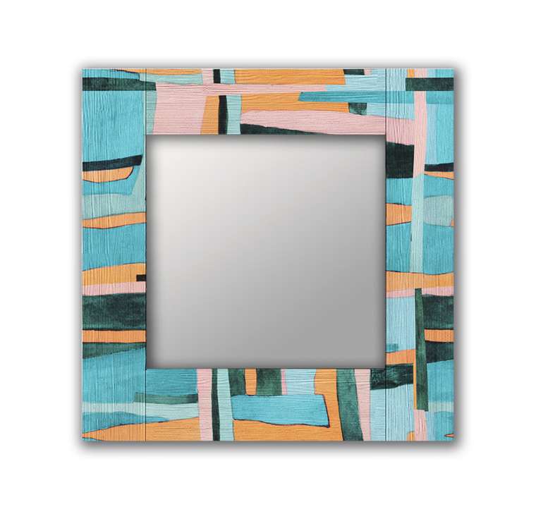Настенное зеркало Лайт Блю 50х65 голубого цвета