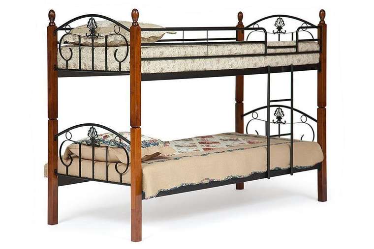 Двухъярусная кровать Bolero 90х200 из дерева и металла 