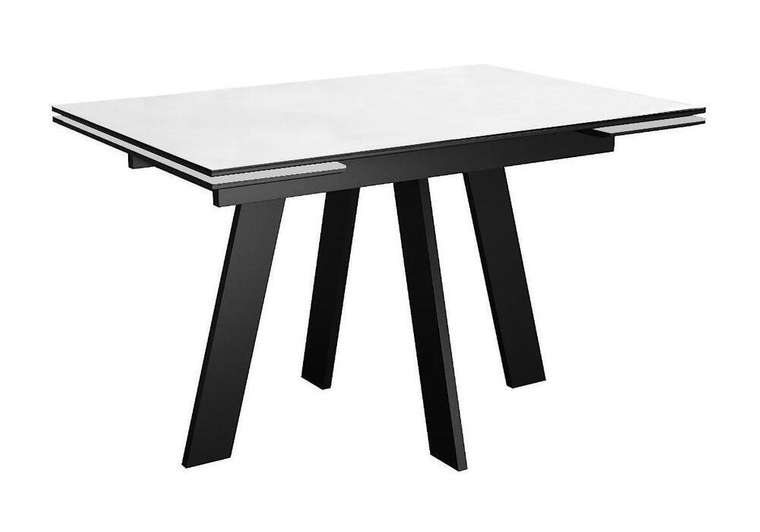 Раздвижной обеденный стол DikLine SKM140 черно-белого цвета