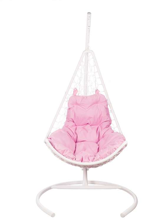 Кресло подвесное Wind с розовой подушкой