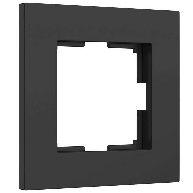 Рамка из пластика на 1 пост Slab черный матовый W0012908
