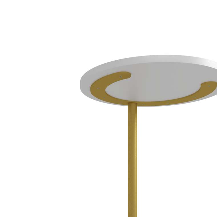 Приставной столик Horsix бело-золотого цвета