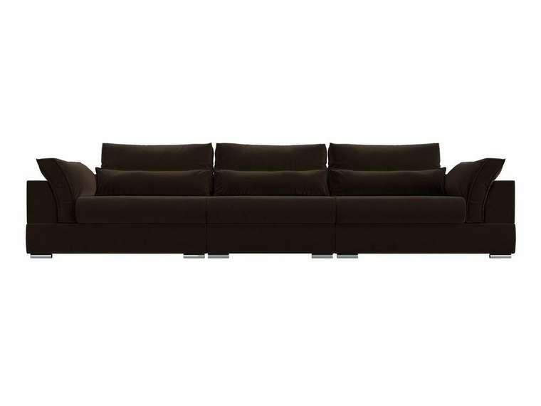 Прямой диван-кровать Пекин Long коричневого цвета