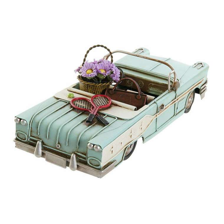 Декоративная фигура Жёлтый Синий Зеленый Розовый Автомобиль Vintage 25,8 x 10,5 x 9,5 cm (4 штук) (4 Предметы)