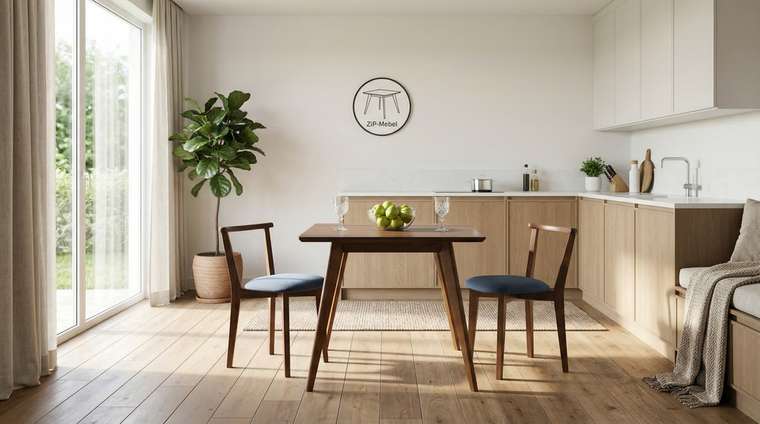 Стол обеденный Сканди S цвета орех