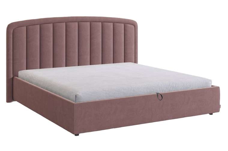 Кровать Сиена 2 180х200 пудрового цвета с подъемным механизмом