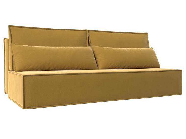 Прямой диван-кровать Фабио желтого цвета