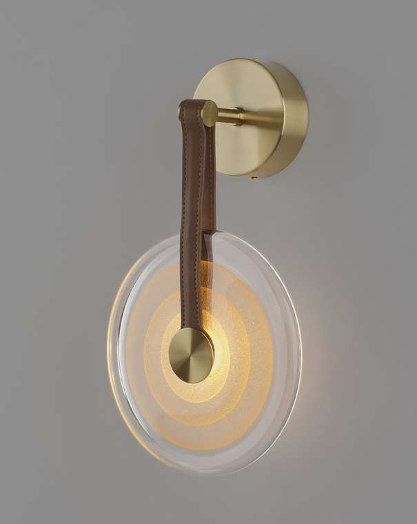 Светильник настенный светодиодный Orbique L V11681-WL коричнево-золотого цвета