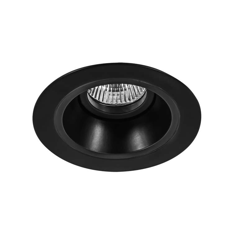 Встраиваемый светильник с рамкой Domino черного цвета