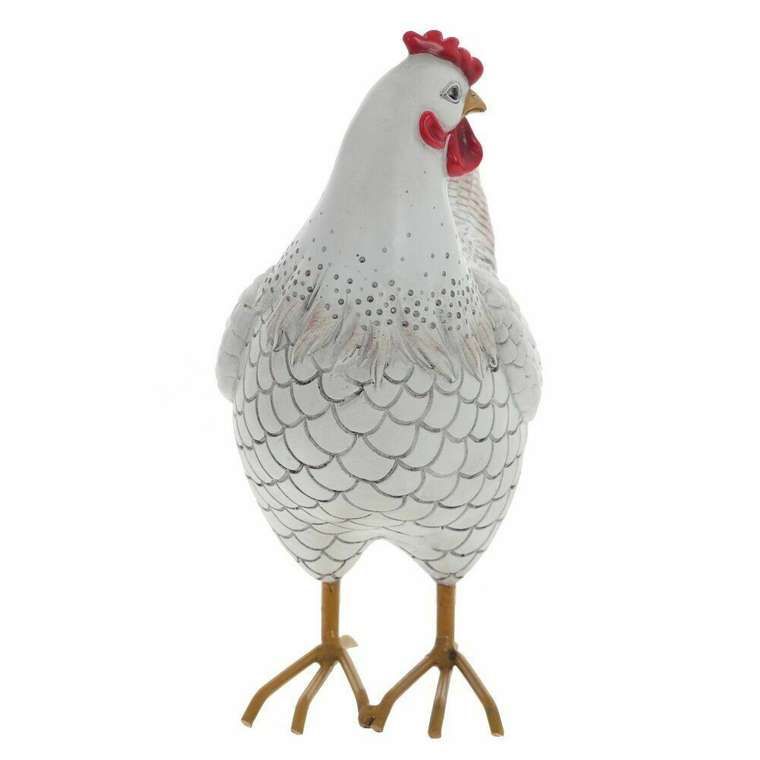 Фигурка декоративная Курица белого цвета