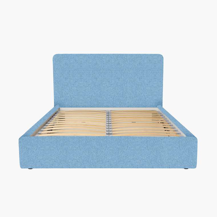 Кровать Cozy 200х200 голубого цвета без подъемного механизма