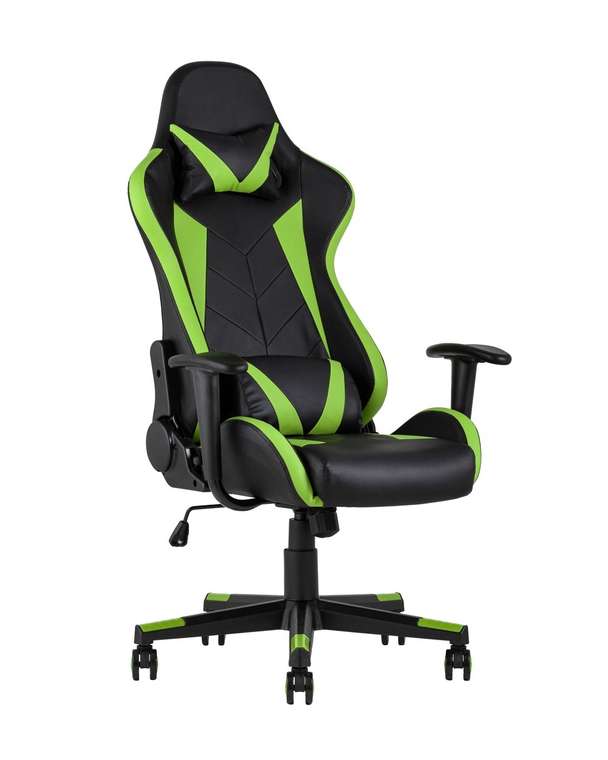 Кресло игровое Top Chairs Gallardo черно-зеленого цвета