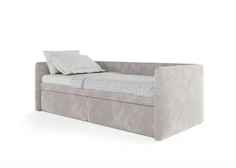 Кровать Принстон 90х200 серого цвета