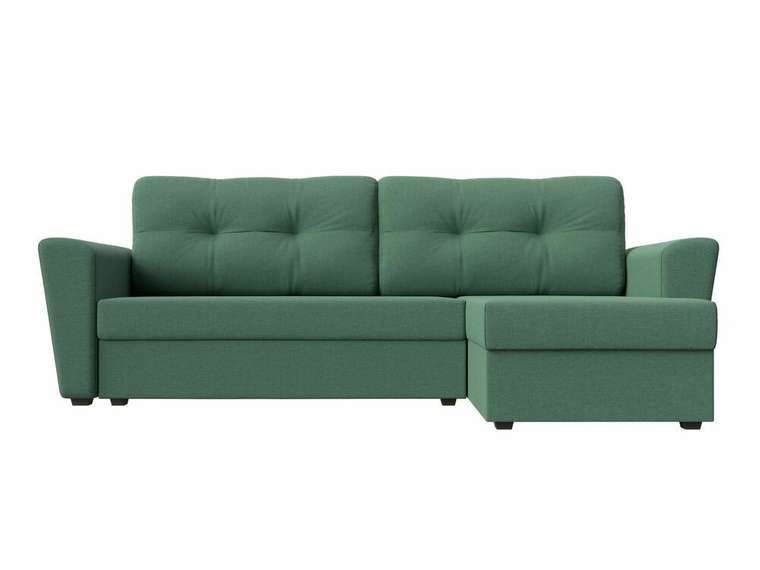 Угловой диван-кровать Амстердам лайт зеленого цвета правый угол