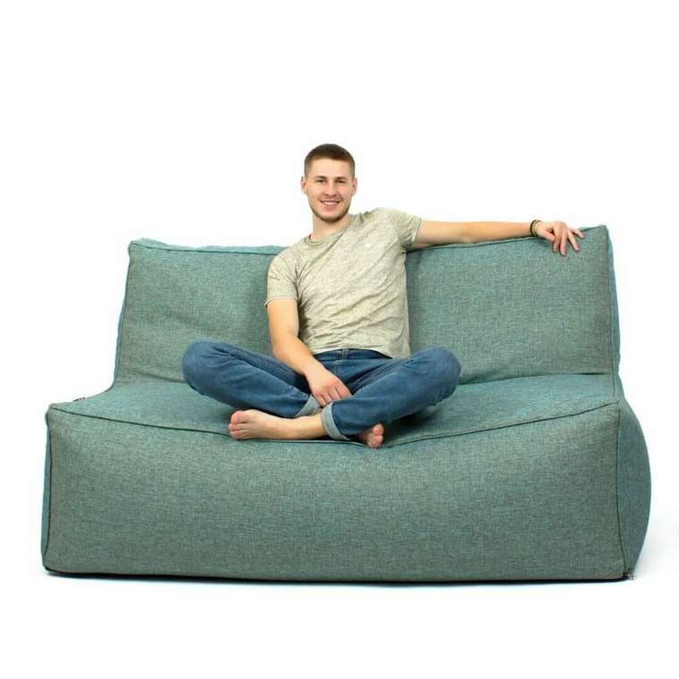 Бескаркасный диван Инфинити бирюзового цвета