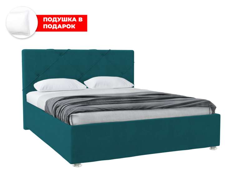 Кровать Моранж 180х200 темно-зеленого цвета с подъемным механизмом
