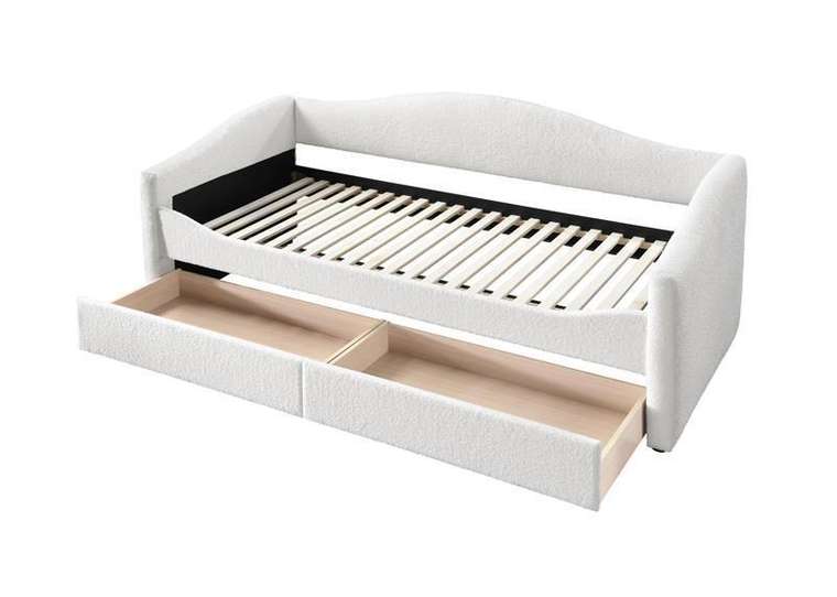 Кровать Caydence 90х200 белого цвета без подъемного механизма