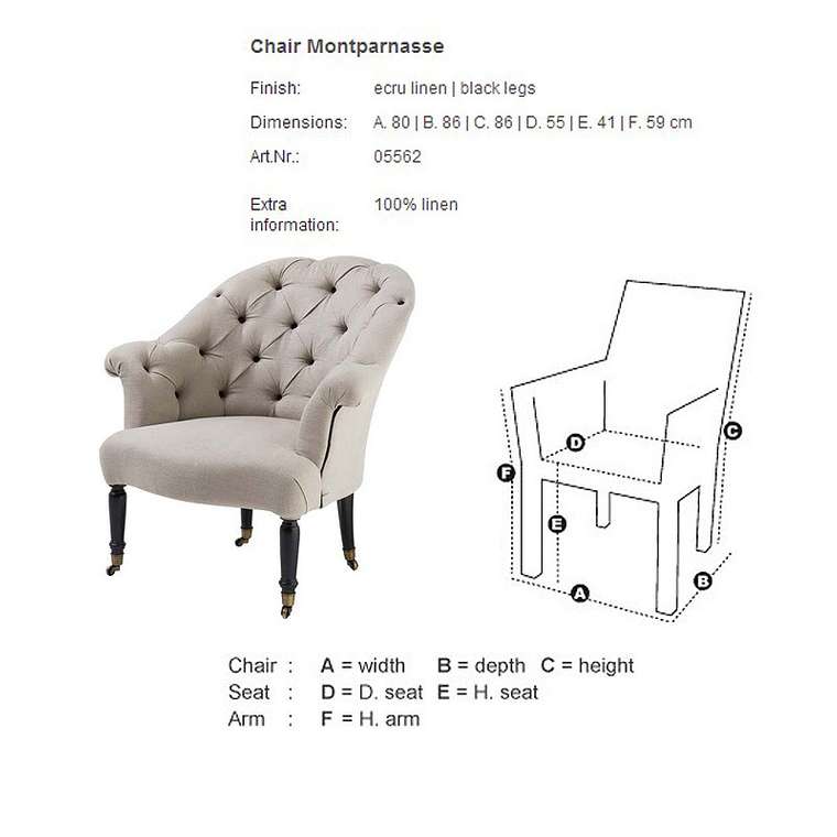 Кресло Eichholtz Montparnasse выполнено в технике Капитоне