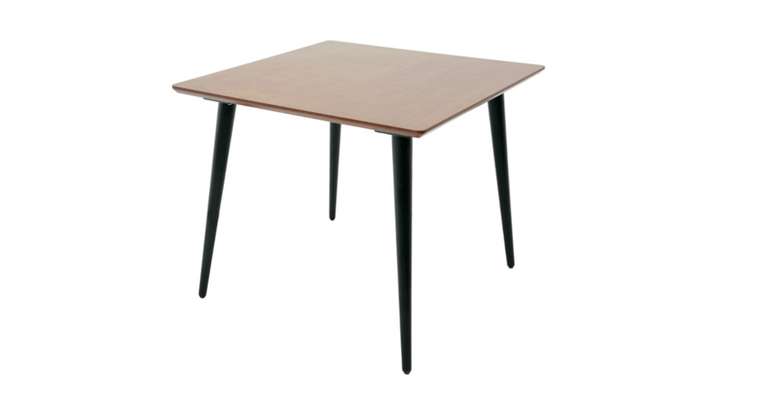 Стол обеденный Монте 90 чёрно-коричневого цвета