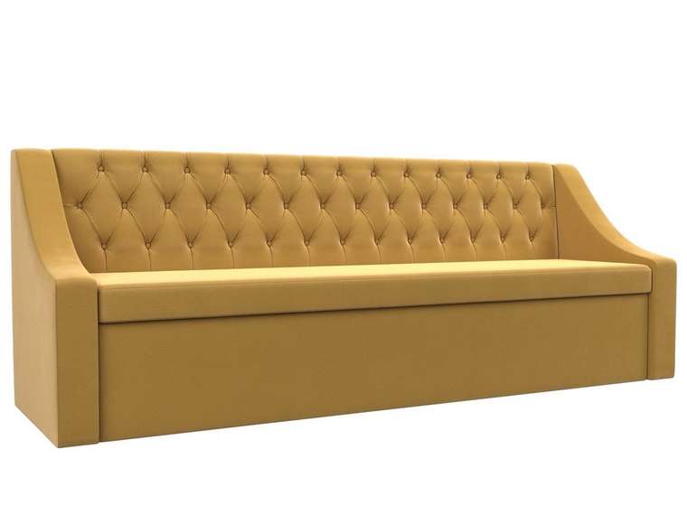 Кухонный прямой диван-кровать Мерлин желтого цвета