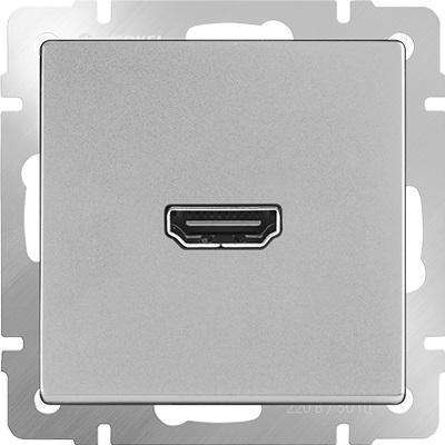 Розетка HDMI серебряного цвета