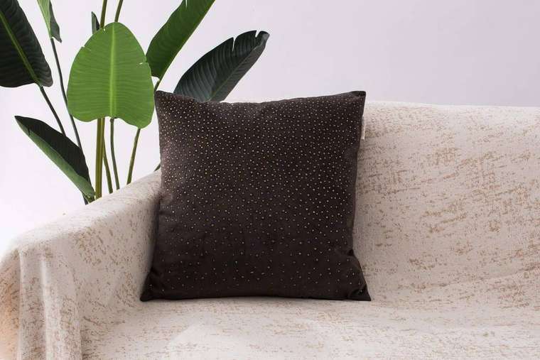 Наволочка Кристал 45х45 темно-серого цвета