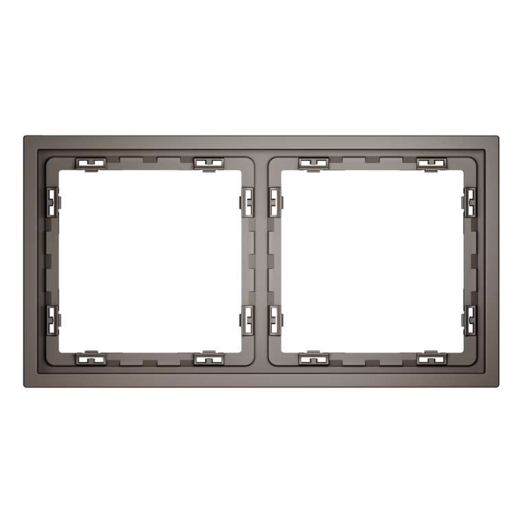 Рамка пластиковая VOLTUM S70 на 2 пост, (капучино)